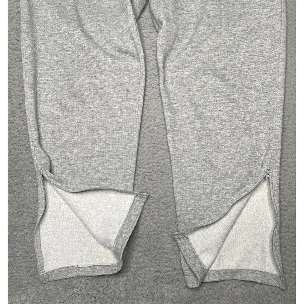 Vintage Reebok Sport Grey Sweatpants Mens‎ Large 1/4 Bottom Zip Loose Fit Active